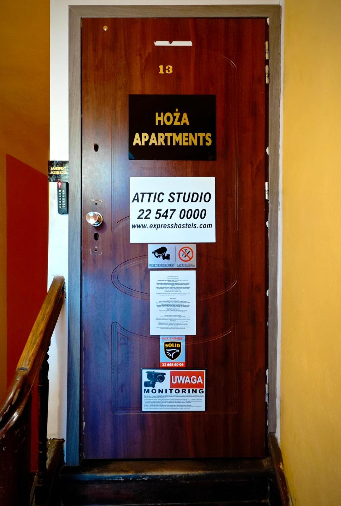 Apartamenty Hoza Attic Studio Warsaw Exterior photo